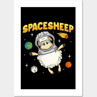 Spacesheep Science Day Sheep Lovers Space Day Celebration Funny Space Sheep Posters and Art